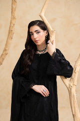Black 3-Pc's Embroidered Ready to Wear