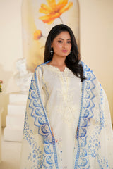 Ivory Breeze – Embroidered Lawn Ready to Wear 3PC