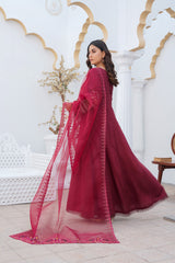 PRET 3PC Embroidered Dress