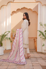 3 PC - Embroidered Karandi Pret