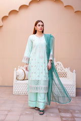 3 PC Embroidered Lawn Dress