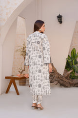 Classic White Intricate Lawn Suit - Ready to Wear 2PC