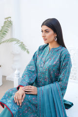 3 Pc Embroidered Lawn Suit