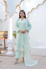 3 PC - Embroidered Lawn Suit