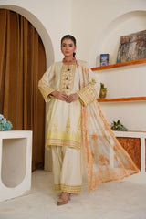 Citrus Embroidered Lawn 3-Piece Pret Suit