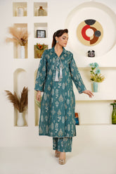 Teal Elegance Lawn Suit - Ready to Wear 2 PC