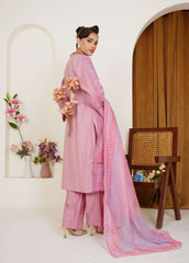Blush Pink Embroidered Lawn 3-Piece Pret Suit