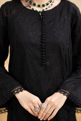 Black 3-Pc's Embroidered Ready to Wear