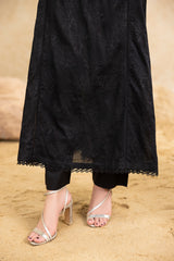 Black 3-Pc's Embroidered Ready to Wear