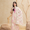 Skin Beige 3-Pc's Embroidered Ready to Wear