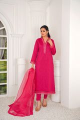 PRET 3PC Embroidered Dress