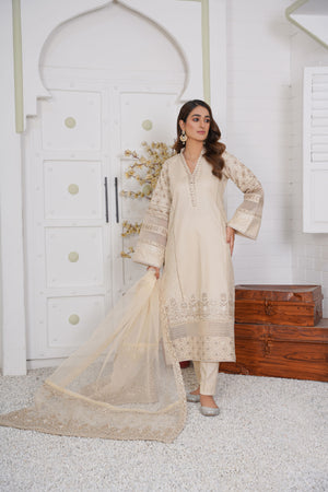 Pret luxury embroidered 3-piece - ready to wear - Threads & Weaves