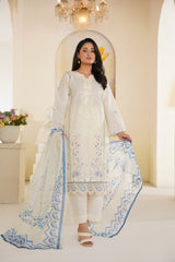 Ivory Breeze – Embroidered Lawn Ready to Wear 3PC