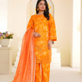 Amber glow embroidered lawn suit 3-piece - ready to wear - Threads & Weaves