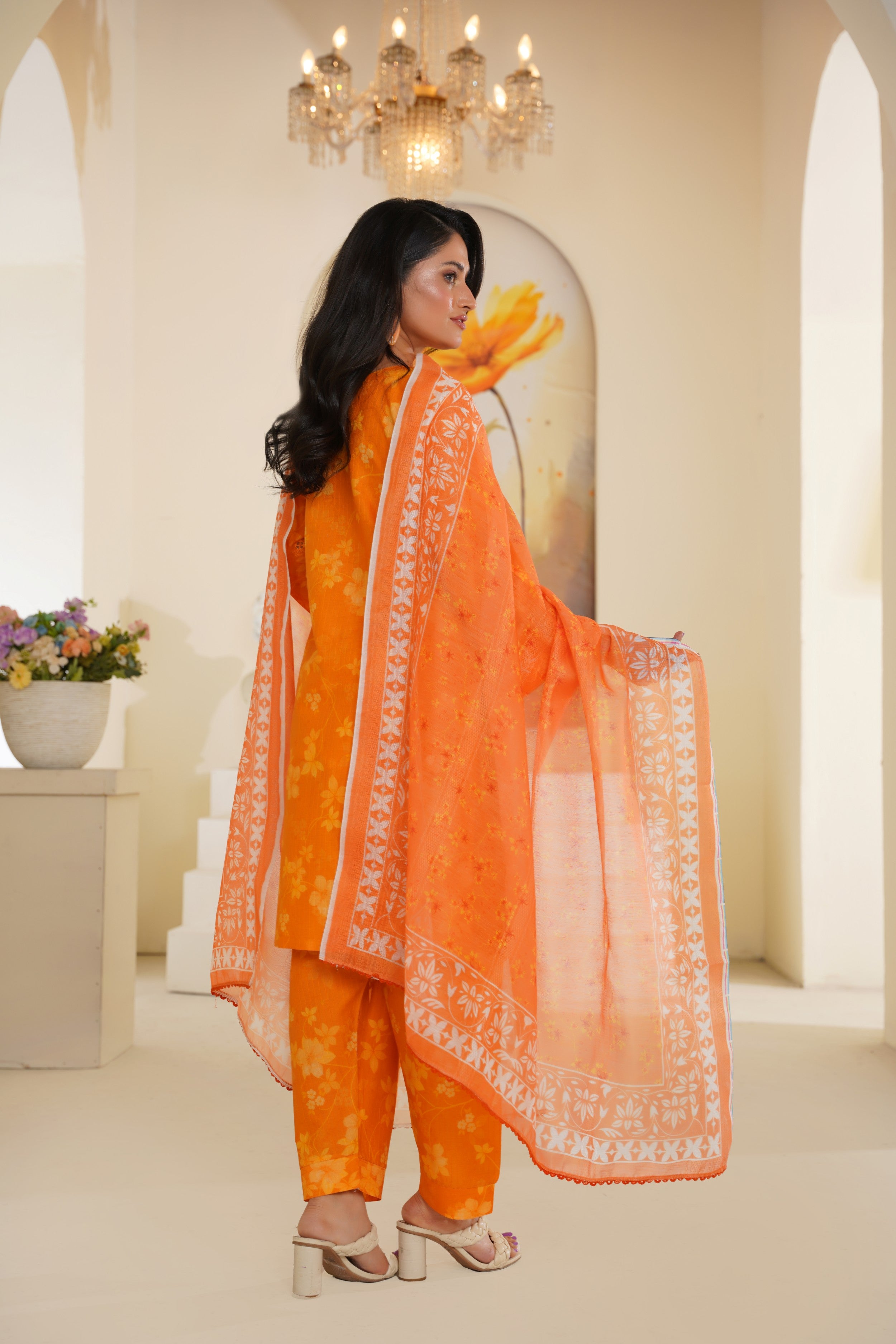 Amber Glow – Embroidered Lawn Ready to Wear 3PC