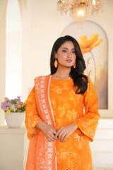 Amber Glow – Embroidered Lawn Ready to Wear 3PC