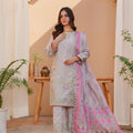 Karandi pret grey 3-piece - ready to wear - Threads & Weaves
