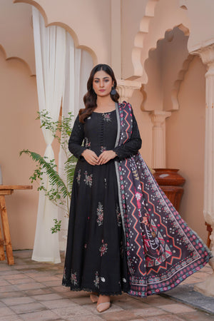 Karandi pret black 3-piece - ready to wear - Threads & Weaves