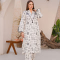 Classic white intricate lawn suit 2-piece - ready to wear - Threads & Weaves