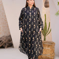 Elegant black floral lawn suit - ready to wear - Threads & Weaves
