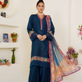 Zinc embroidered viscose pret suit - ready to wear - Threads & Weaves