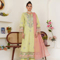 Lime green embroidered lawn suit - ready to wear - Threads & Weaves