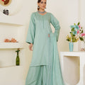 Pastel sea green ready to wear suit - Threads & Weaves