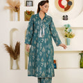 Teal elegance lawn suit 2-piece - ready to wear - Threads & Weaves